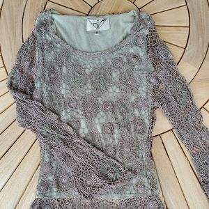 ANE V, Hand crochet and beading Top